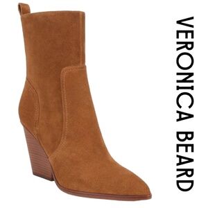 Veronica Beard Tan Ankle Boots
